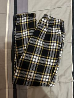 Terranova Plaid Garterized Cotton Trousers