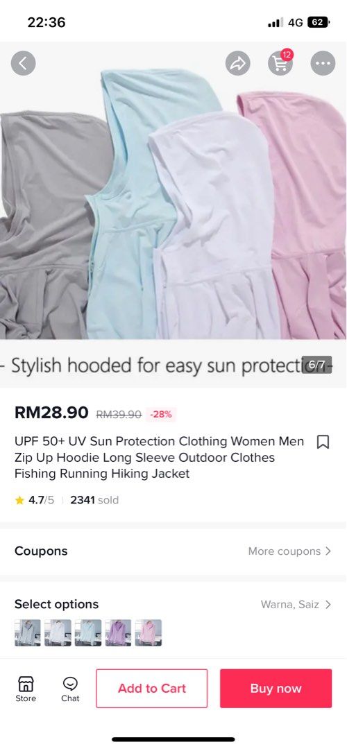 Tiktok Viral UPF 50+ UV Sun Protection Clothing Men Women zip up hoodie  long sleeve outdoor clothes fishing running jogging hiking jacket, Women's  Fashion, Activewear on Carousell