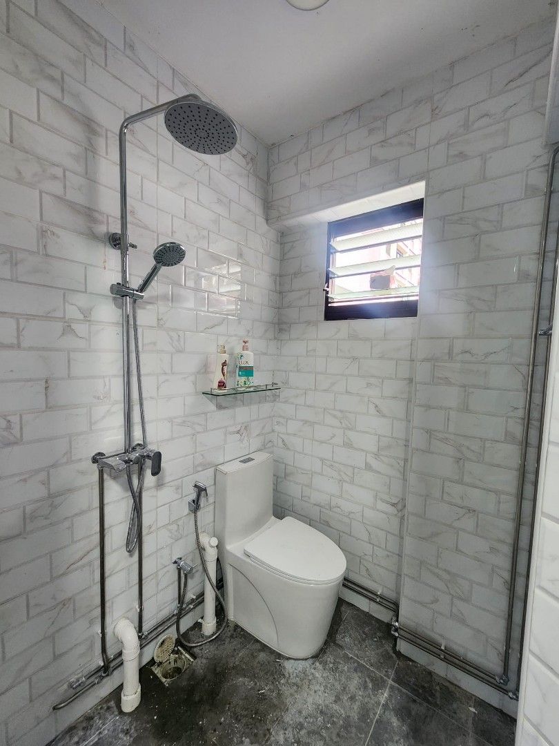 Tiles and overlay tiles hdb condo, Home Services, Renovations, Toilet