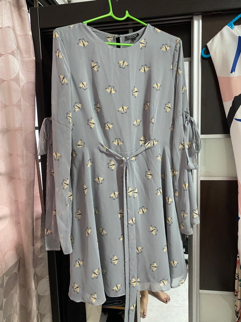 Topshop Butterfly Backless Dress