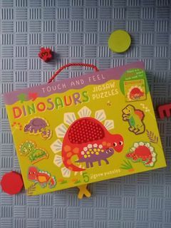 Touch and Feel Jigsaw Puzzles-Dinosaurs 5in1