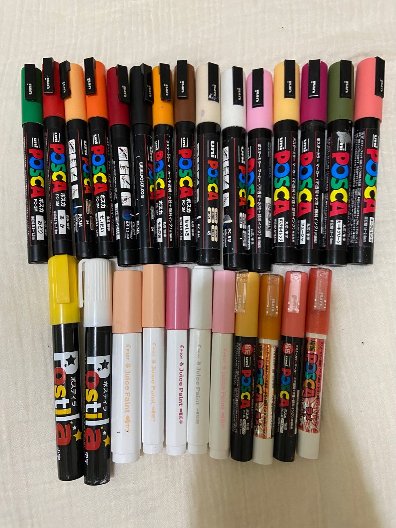 Uni Posca Paint Markers, Hobbies & Toys, Stationery & Craft, Stationery