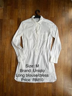 Uniqlo White Shirt Dress or long blouse
