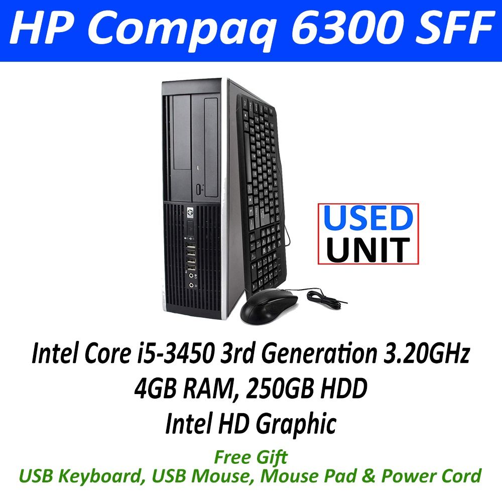 Used HP Compaq 6300 SFF PC with Intel Core i5 Processor For ...