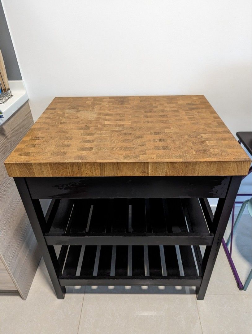 Vadholma Kitchen Island, Furniture & Home Living, Furniture, Shelves