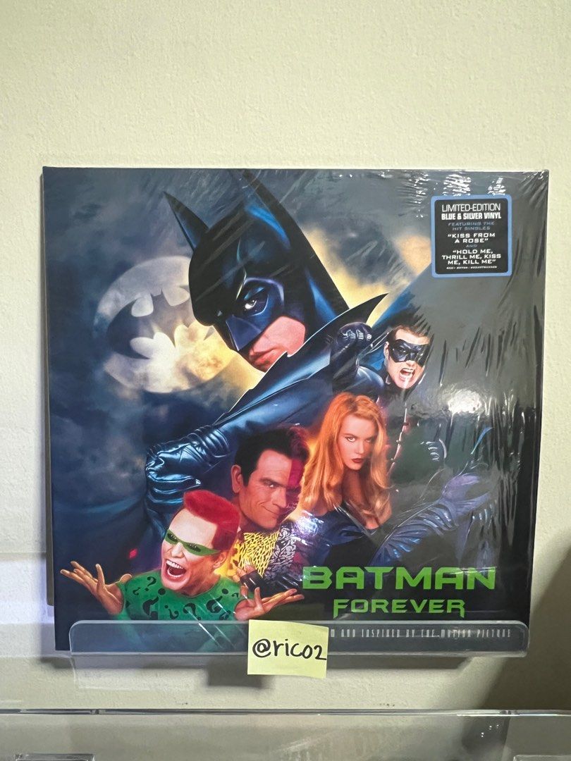 Batman Forever (Music From And Inspired By The Motion Picture) Limited  Edition Blue and Silver Vinyl 2 LP, Hobbies & Toys, Music & Media, Vinyls  on Carousell