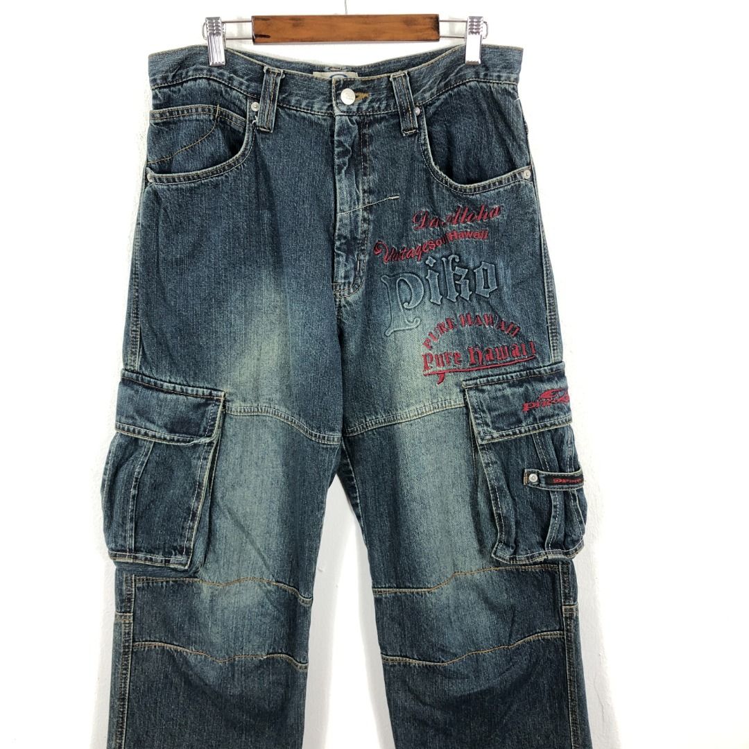 Vintage Baggy Cargo Pants Denim Jeans Men s Fashion Bottoms