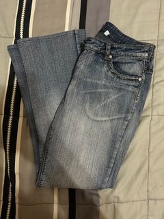 Vintage Cyberpunk Low Waist Flare Jeans