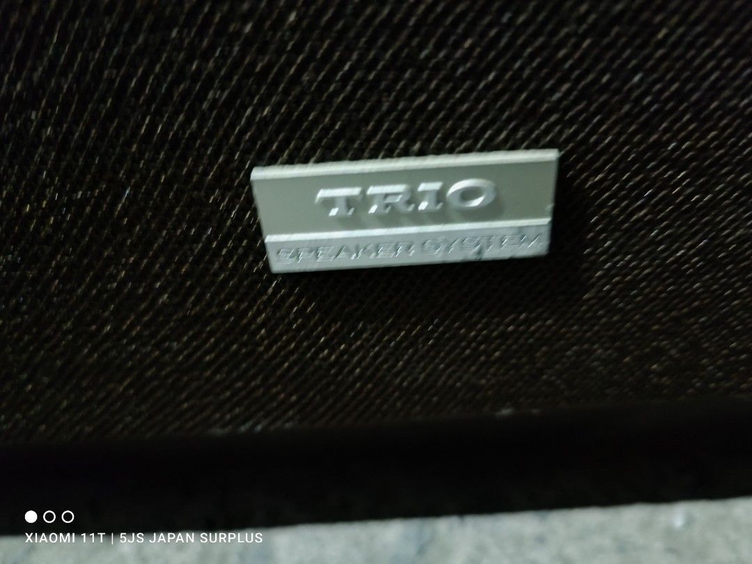 VINTAGE TRIO SPEAKER (Category: Soundbars, Speakers & Amplifiers) located in Taguig. Submitted by 5jsjapansurplustaguig. (Listing ID 1211911588, Image 2). Description: 5Js JAPAN SURPLUS TAGUIG 09958097202.