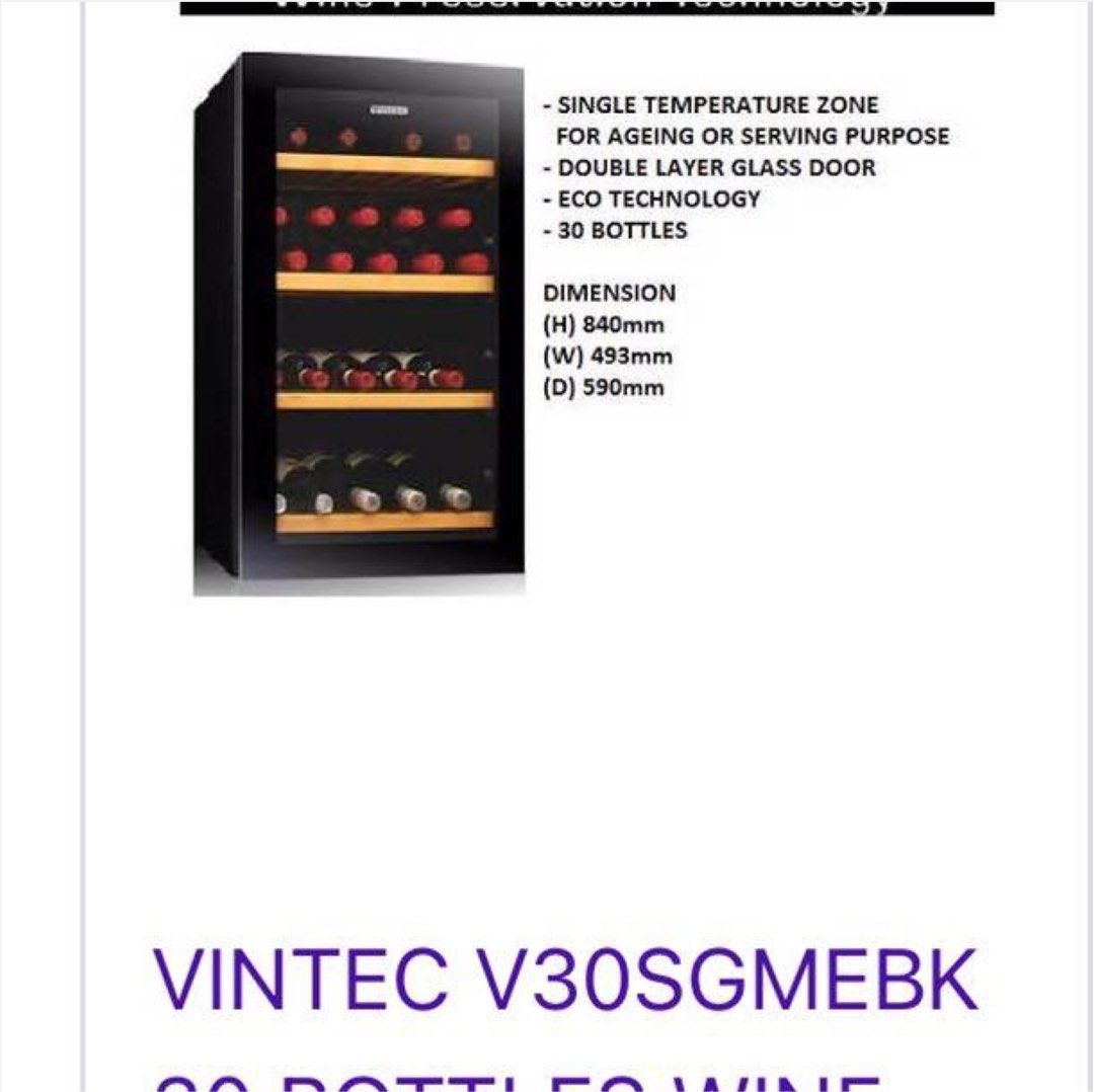 Vintec Wine Chiller, TV & Home Appliances, Kitchen Appliances