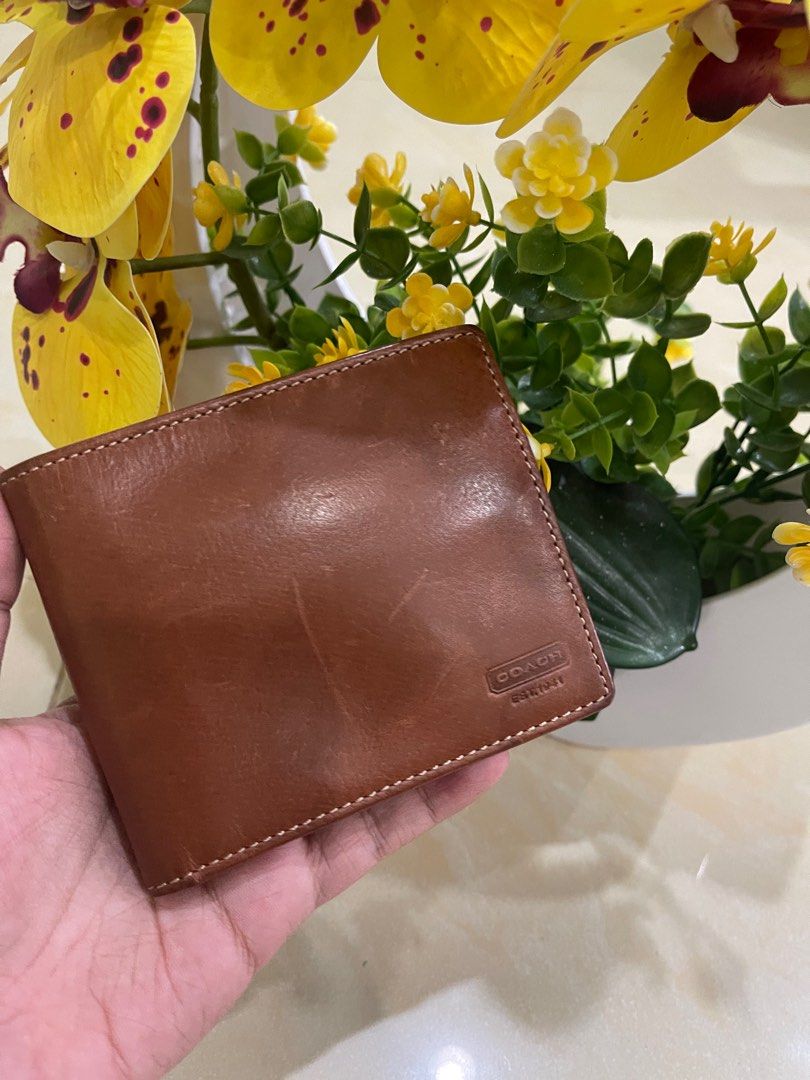Wallet Coach Lelaki Coach Original Vintage Leather Made In