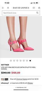 Wittner Vite Hot Pink Satin Stilletos (size 37)