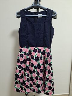 wts dresses | blue pink sea theme floral theme white office smart casual