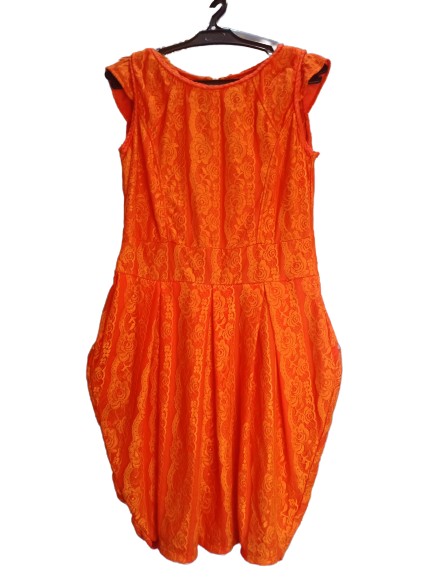 Zara Basic Orange Dress, Women's Fashion, Dresses & Sets, Evening ...