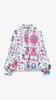 Zara Floral Print Shirt - Pink