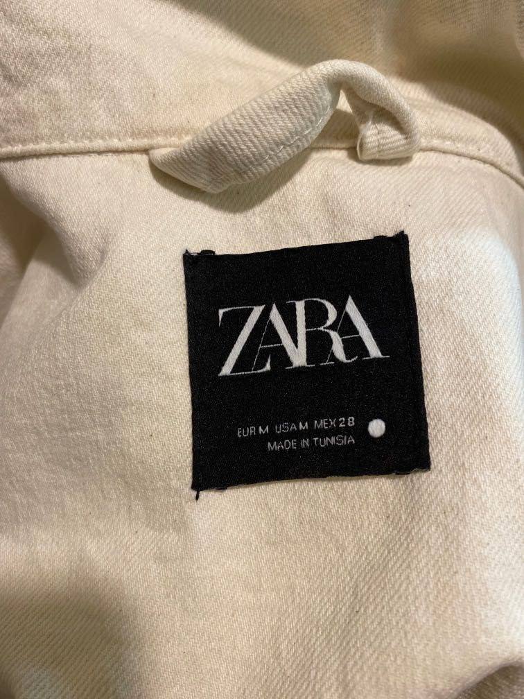 ZARA MEN OATMEAL DENIM JACKET IN MEDIUM FOR SALE, Men's Fashion, Coats