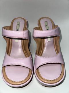 Zara Leather Wedge Sandals