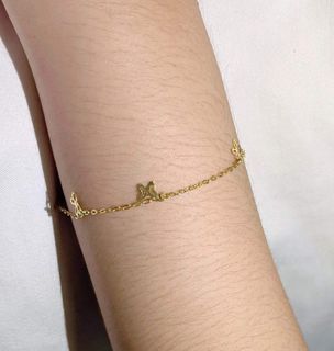 18k Saudi Gold Bracelet - butterfly