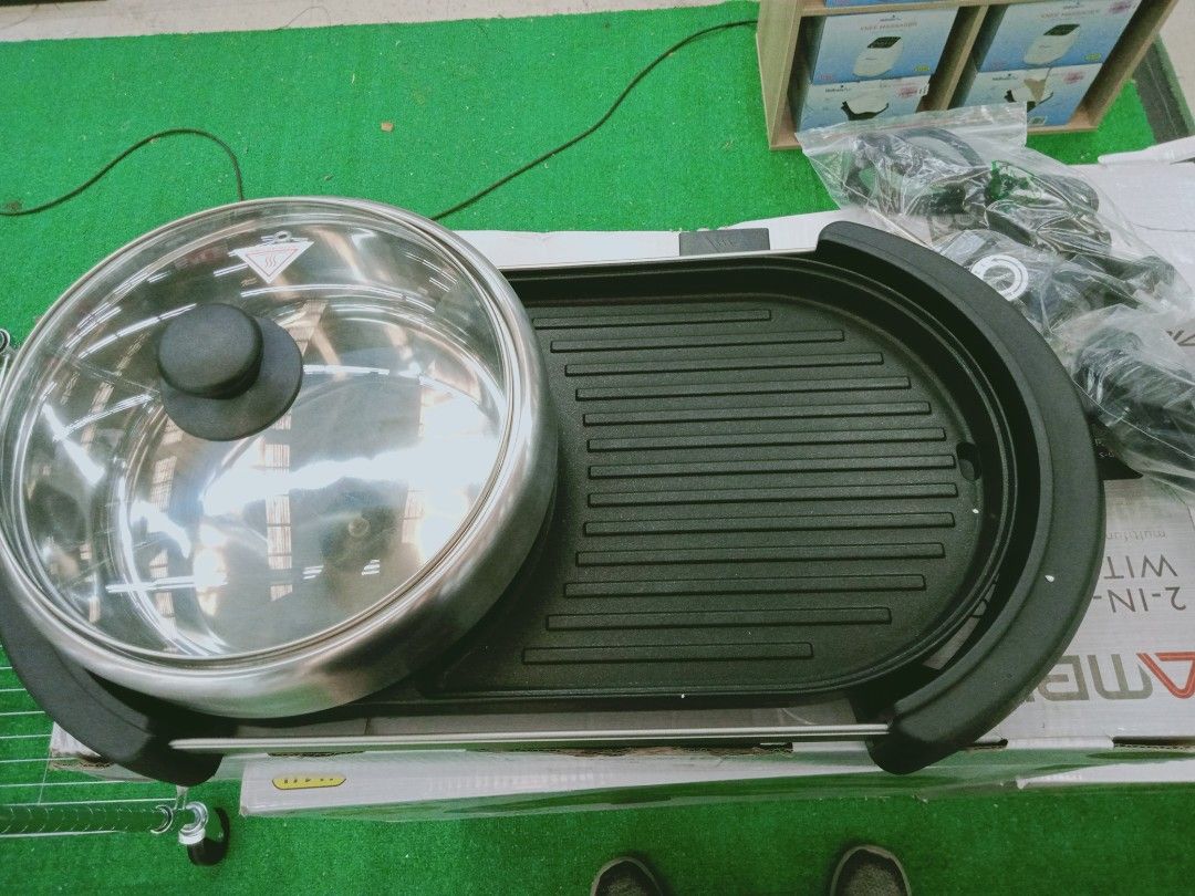 2 IN 1 ELECTRIC GRILL W/HOT POT, TV & Home Appliances, Kitchen