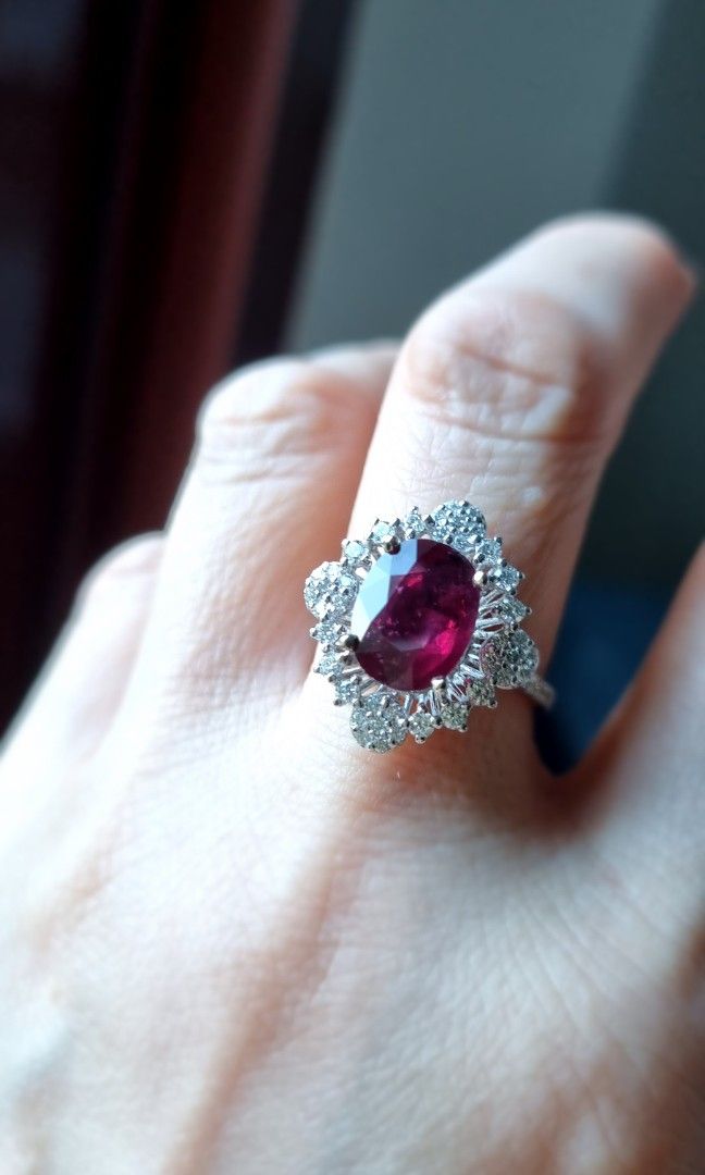 Certified best sale ruby ring
