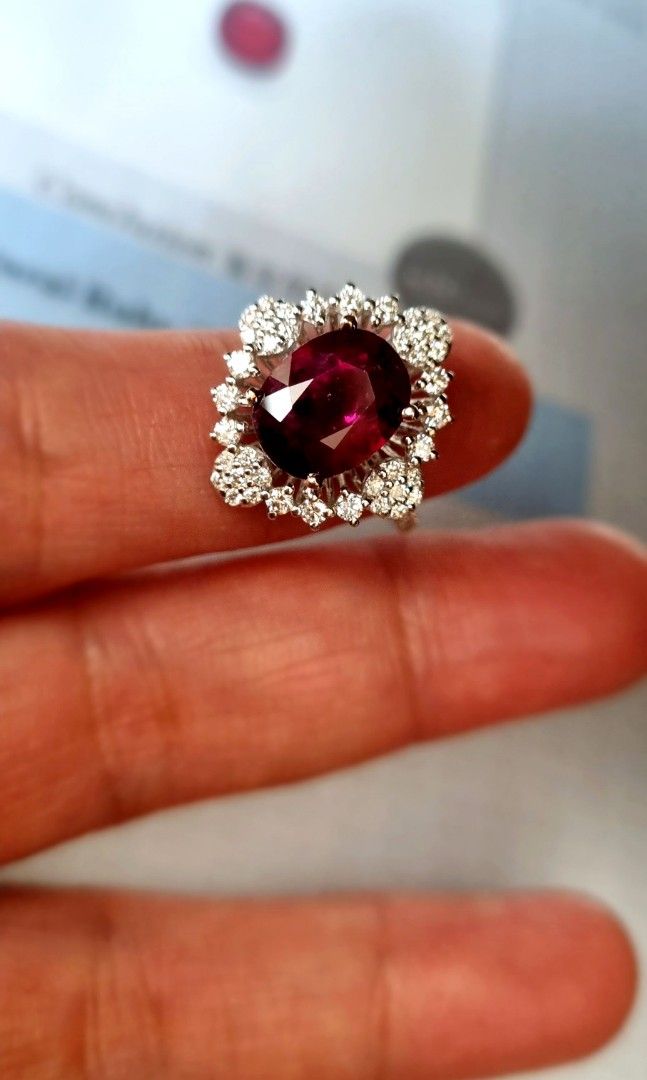 White ruby sale ring