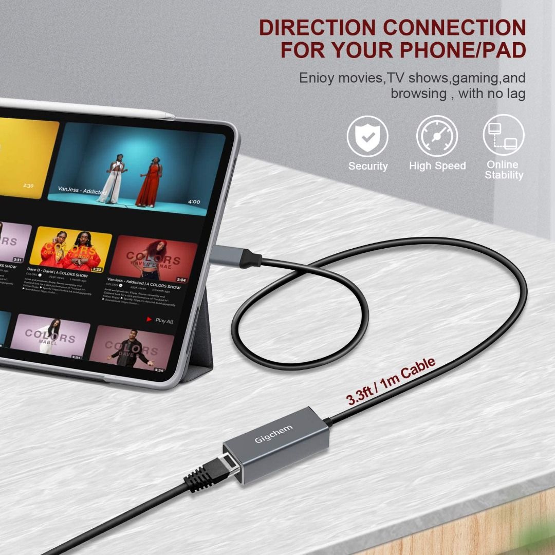 3532) RJ45 LAN Network Adapter for Phone Pad, Phone Adapter, 1m Cable, 10