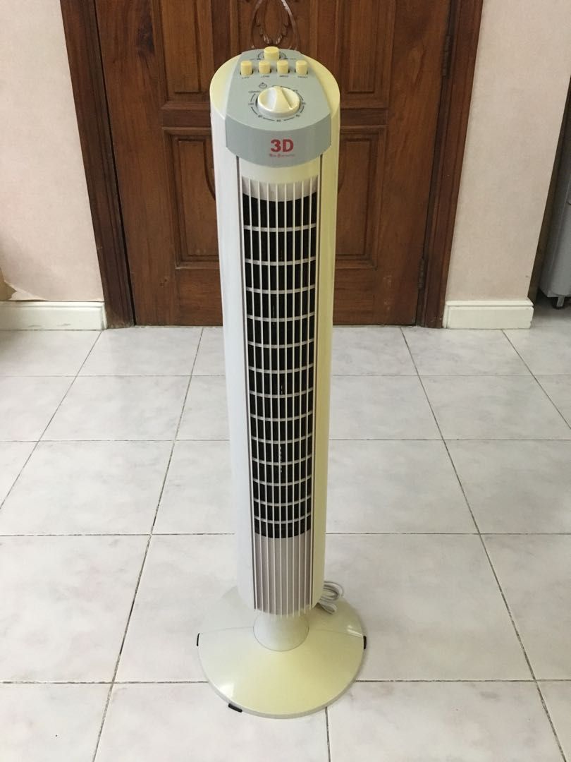 3D Tower Fan, Furniture & Home Living, Lighting & Fans, Fans on Carousell