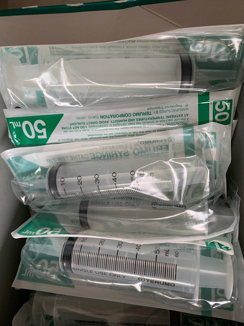 50ml syringes medical grade, Japanese Terumo brand, Health & Nutrition