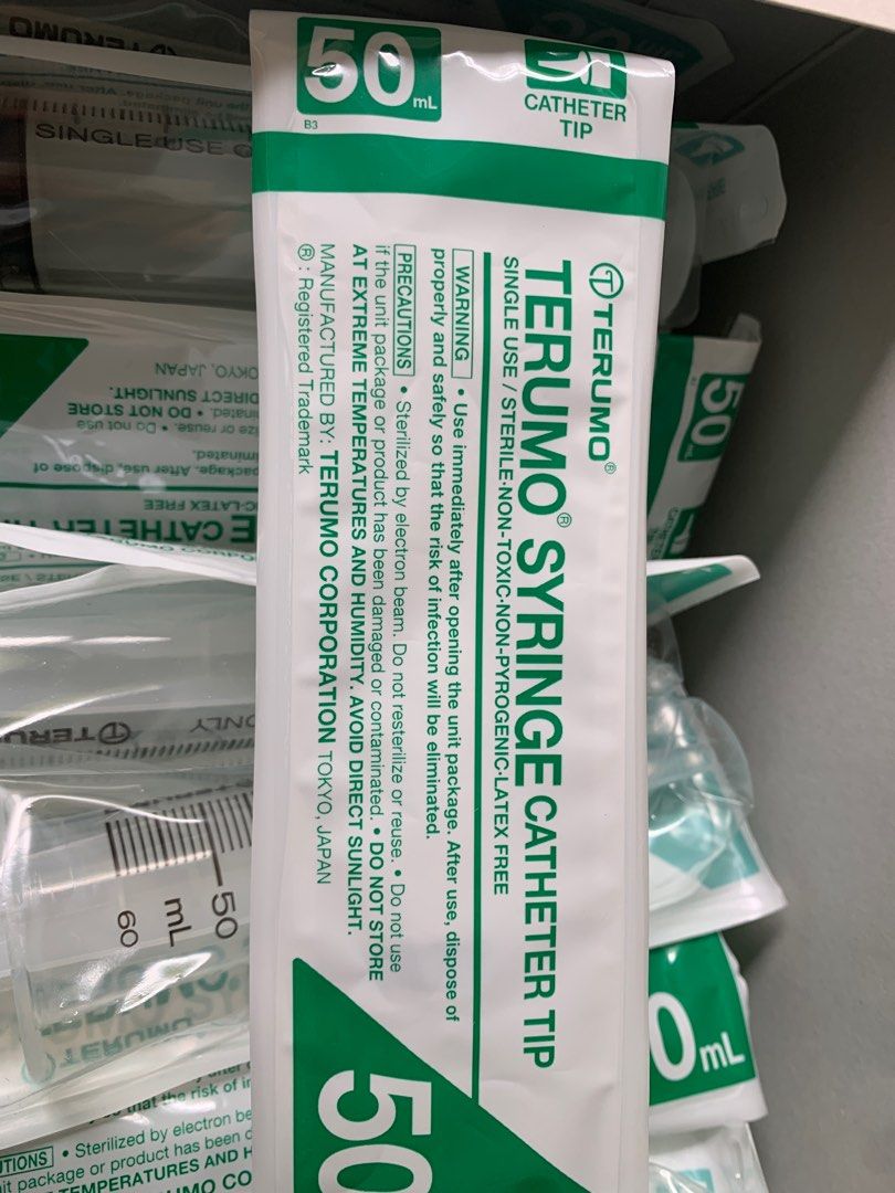50ml syringes medical grade, Japanese Terumo brand, Health & Nutrition