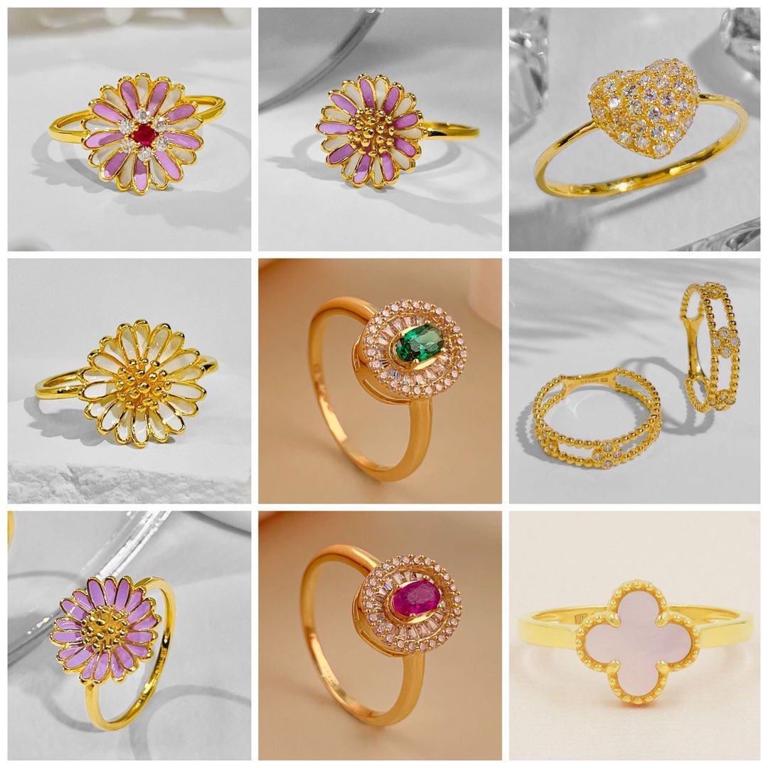 Gemstone rings in best sale gold