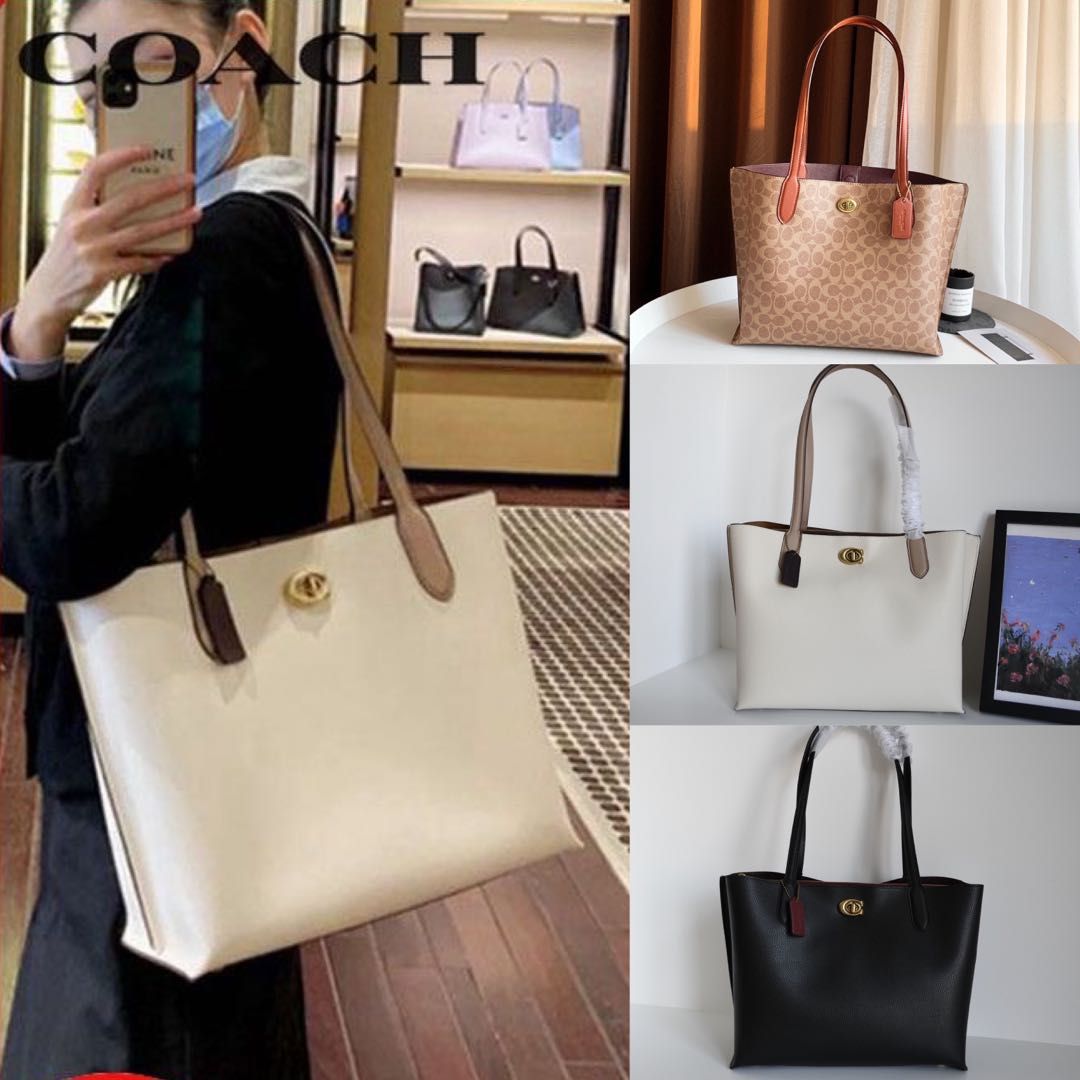 Coach cream canvas and black leather backpack shop
