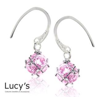 全新 Lucy's 方鑽垂墜耳環 糖球