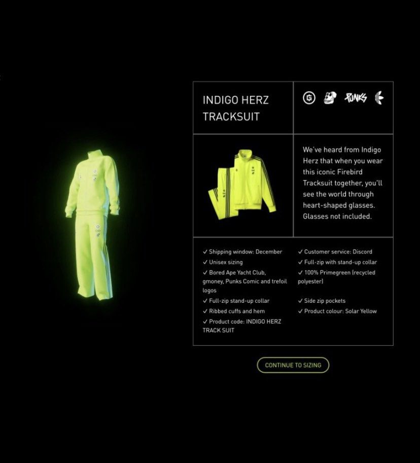 BNIB Adidas Into the Metaverse NFT Tracksuit and Beanie, Men's Fashion