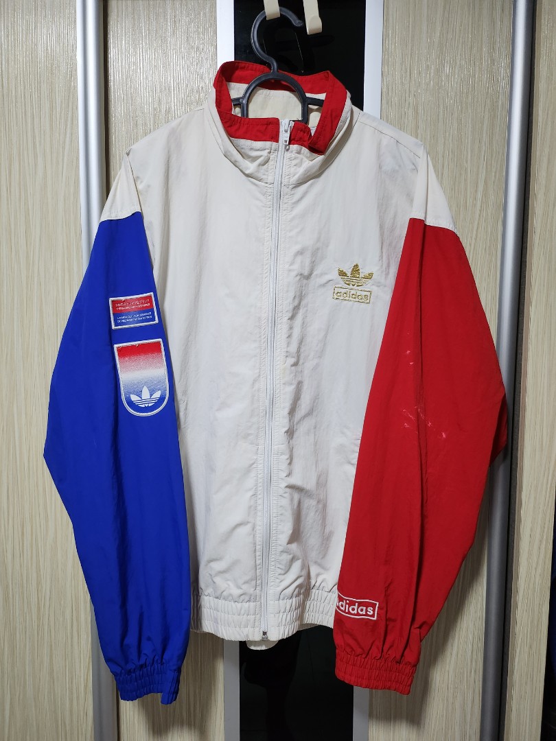 Red white blue adidas on sale jacket