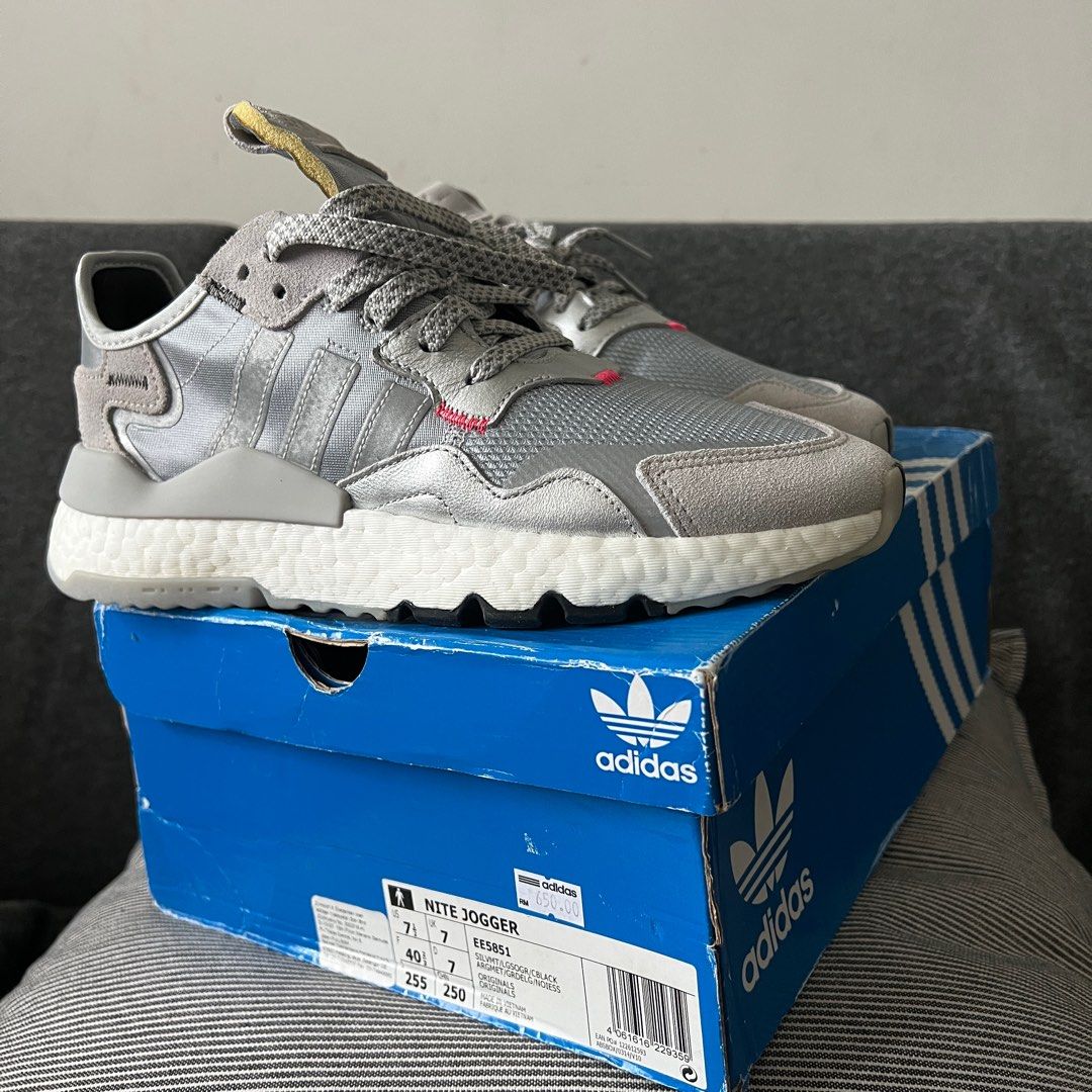 Adidas Nite Jogger Silver Metallic Men s Fashion Footwear