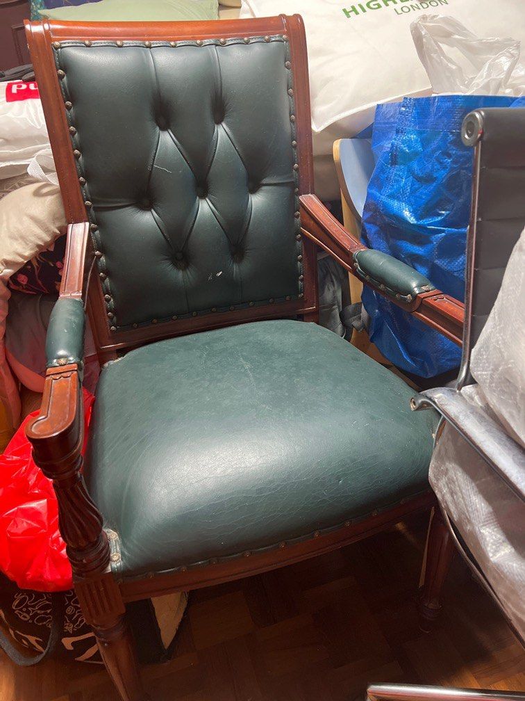 Antique office chair, Furniture & Home Living, Furniture, Chairs on