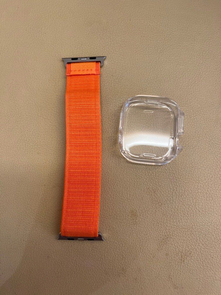 Apple Watch Alpine loop strap with Clear casing, Mobile Phones