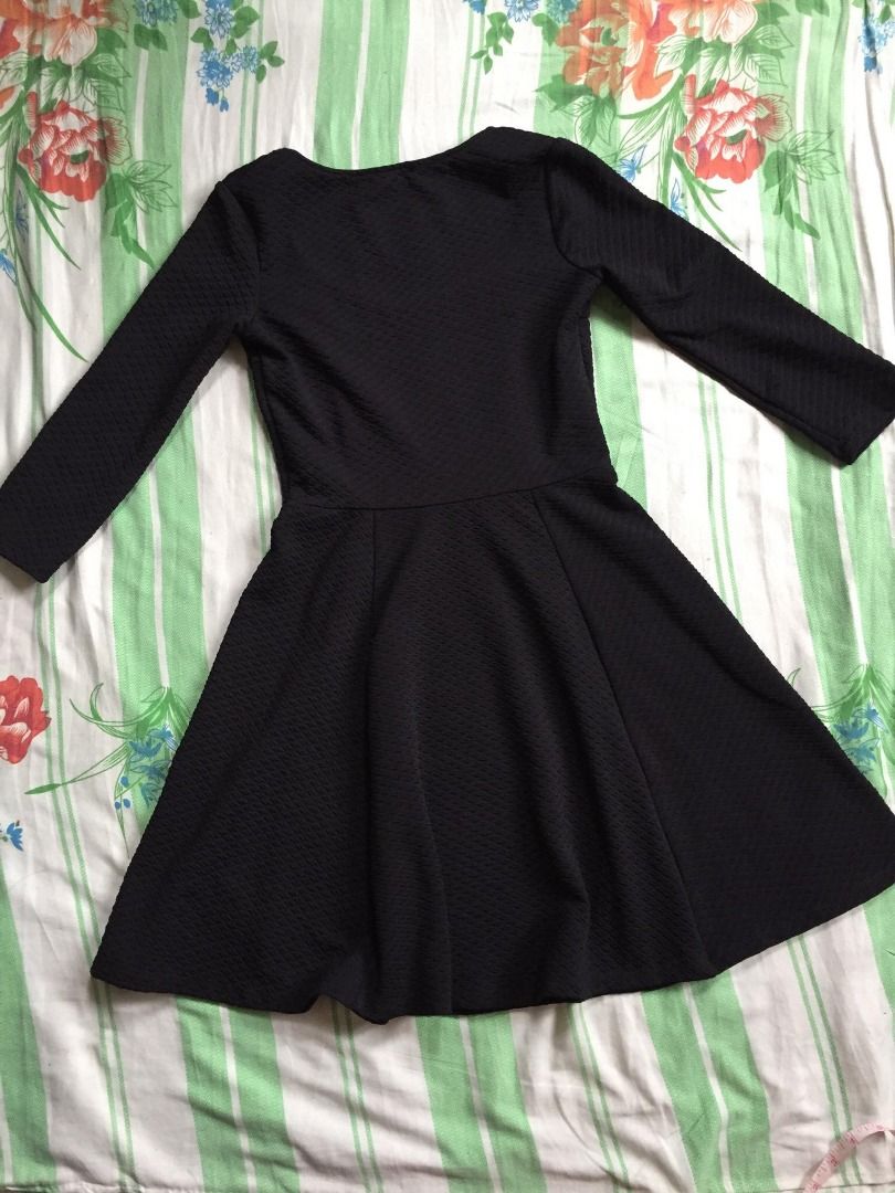 Bershka - Black Dress (Category: Dresses) located in Cainta. Submitted by EBN4444 (Listing ID 1212097056, Image 2). Description: Kindly refer on the photo for the size. Size on dress tag: EUR (S), USA (S), MEX (26) Reason for selling: Included on a package from US but seldom using it. Another photo of the item will be sent before packing it showing the flaws, with that customer can only request a return for items damaged in transit and it must be