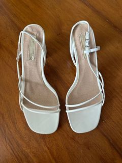 Billini White Chunky Heel
