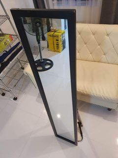 Black stand mirror