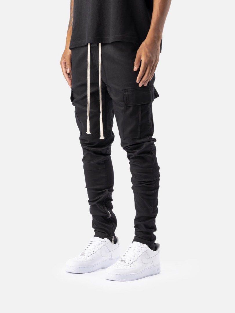 Black Tailor Cargo Pants, Men's Fashion, Bottoms, Trousers on Carousell