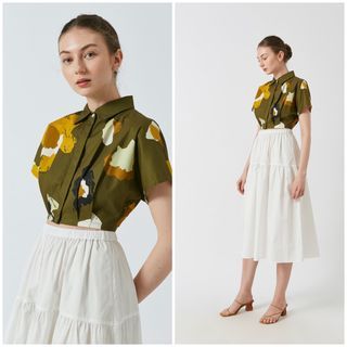 (BN) OSN Fieldnotes Pleated Cropped Shirt Our Second Nature