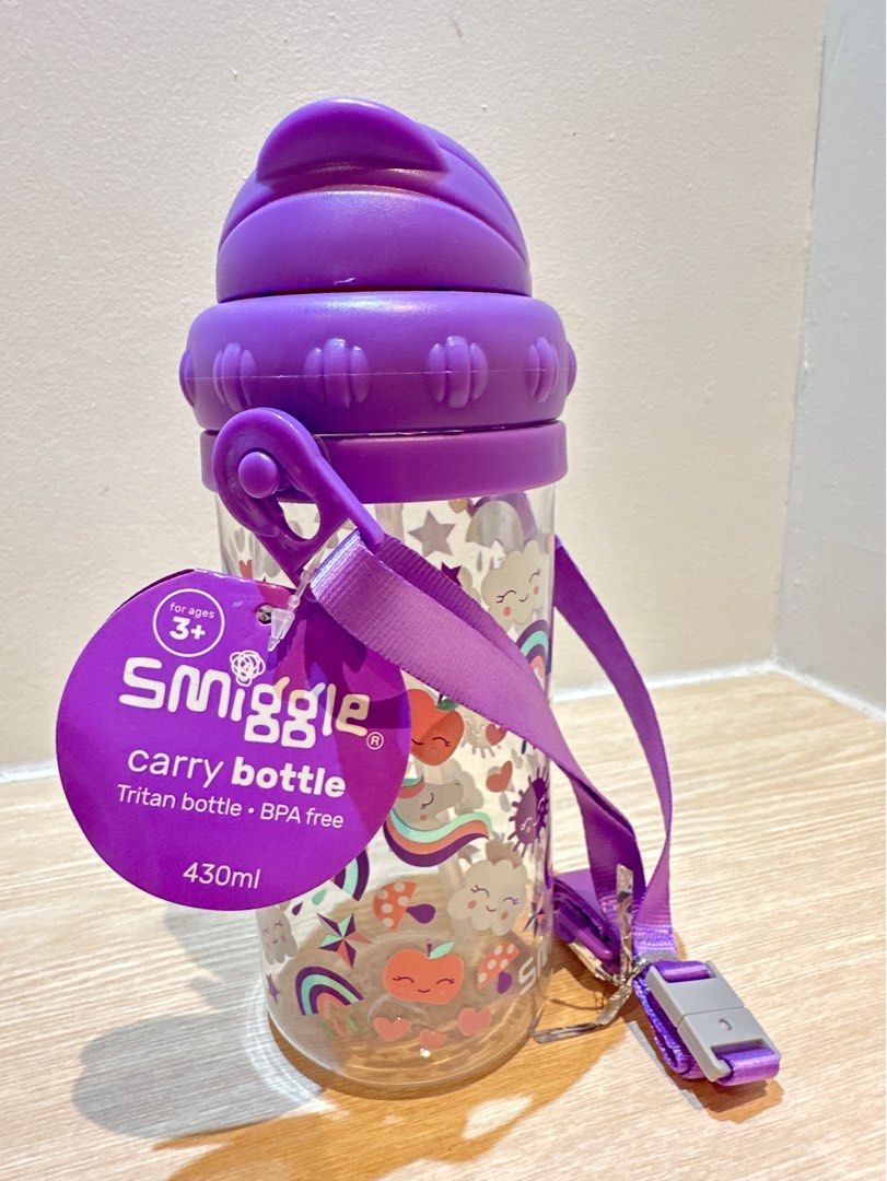 BN Smiggle straw water bottle, Babies & Kids, Going Out, Other Babies