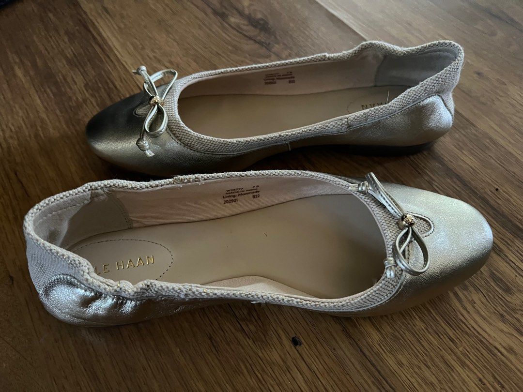 Cole haan on sale silver flats