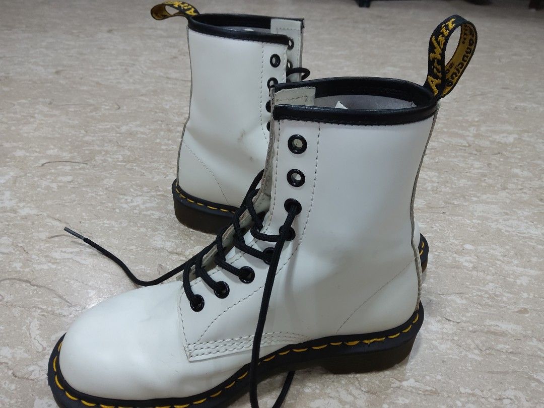 White dr martens boots womens top