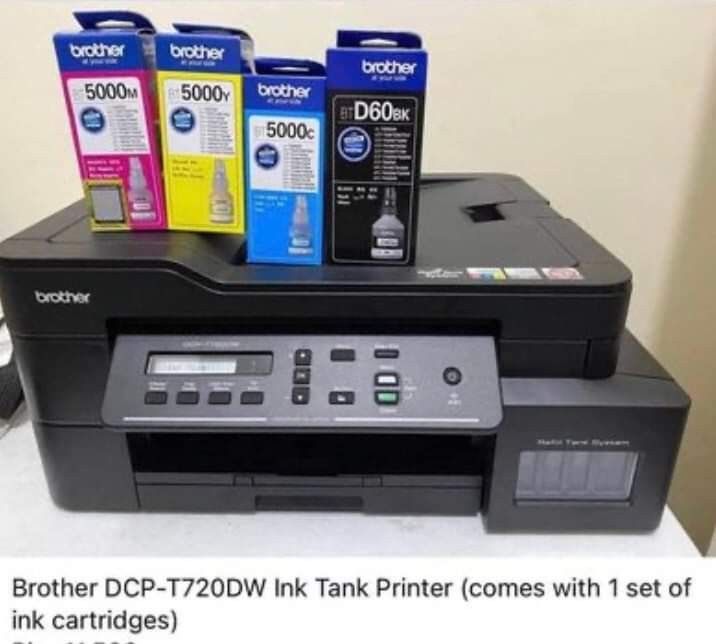Brother DCP T720DW Ink Tank Printer (with 1 set of ink cartridges