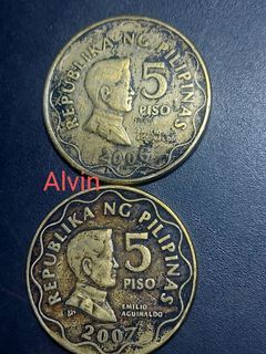 BSP 2006 2007 5 PESO COINS ALTERED
