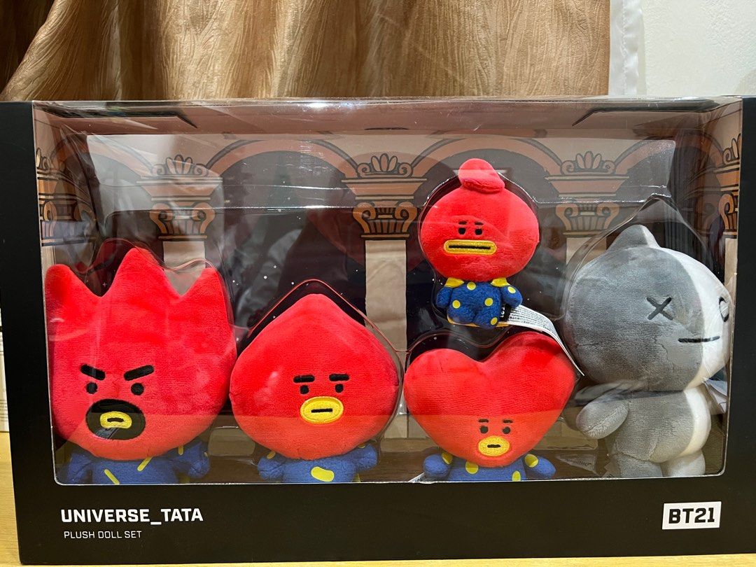 BT21 UNIVERSE TATA PLUSH DOLL SET BTS LINE FRIENDS , Hobbies & Toys, Collectibles & Memorabilia