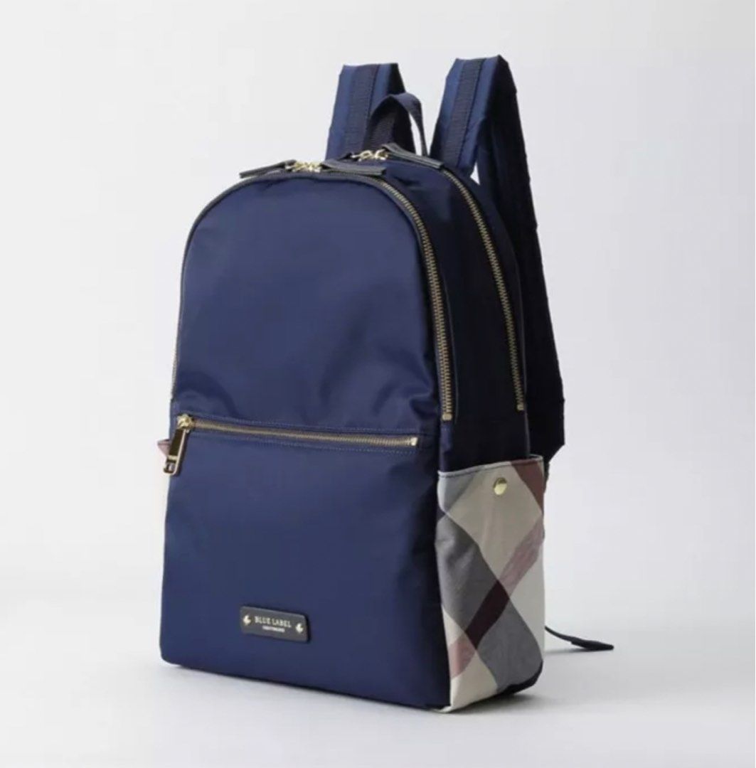 Burberry blue sales label backpack