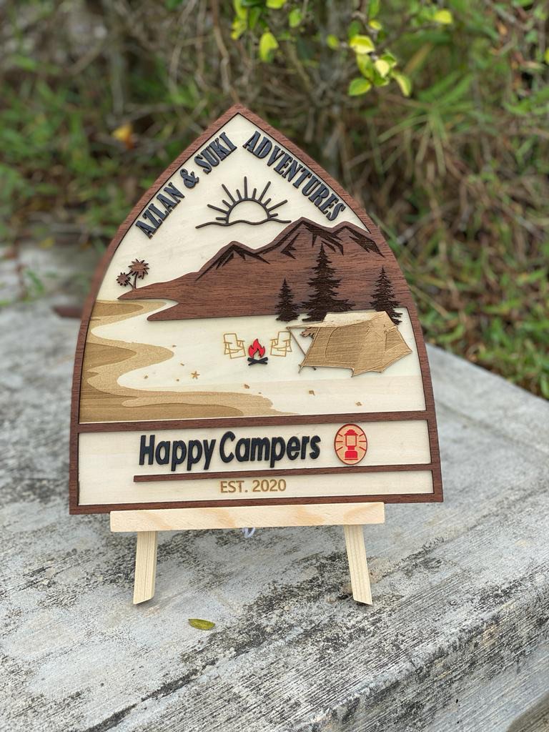 Camping board signage, Hobbies & Toys, Stationery & Craft, Other